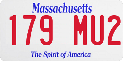 MA license plate 179MU2