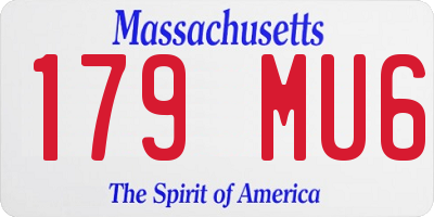 MA license plate 179MU6