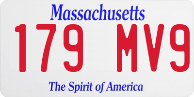 MA license plate 179MV9