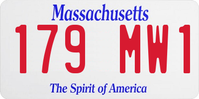 MA license plate 179MW1