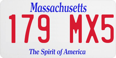 MA license plate 179MX5