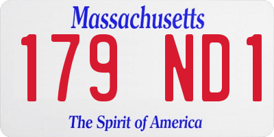 MA license plate 179ND1