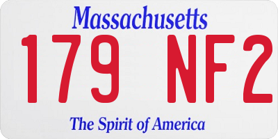MA license plate 179NF2