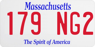 MA license plate 179NG2