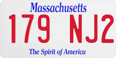 MA license plate 179NJ2
