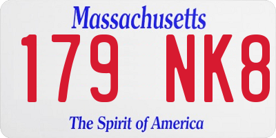 MA license plate 179NK8