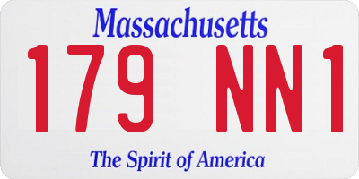 MA license plate 179NN1