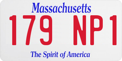 MA license plate 179NP1