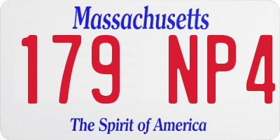 MA license plate 179NP4