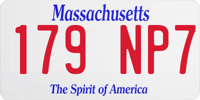 MA license plate 179NP7