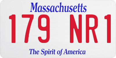 MA license plate 179NR1