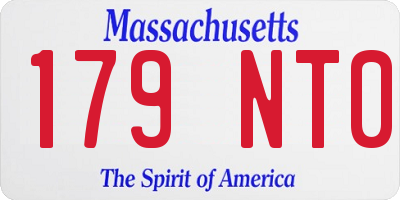 MA license plate 179NT0