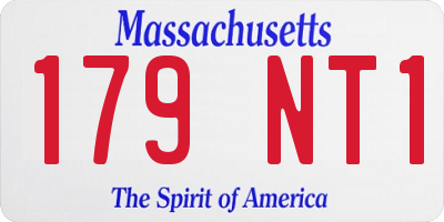 MA license plate 179NT1