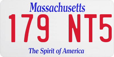 MA license plate 179NT5