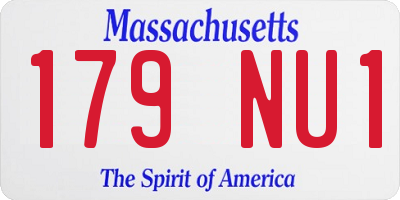 MA license plate 179NU1