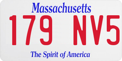 MA license plate 179NV5