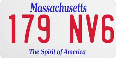 MA license plate 179NV6