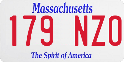 MA license plate 179NZ0