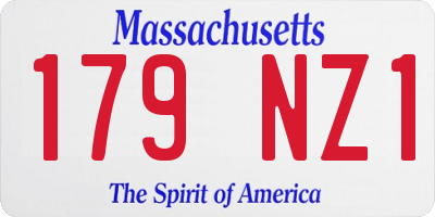 MA license plate 179NZ1