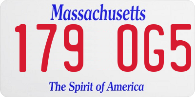 MA license plate 179OG5