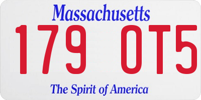 MA license plate 179OT5