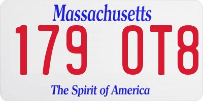 MA license plate 179OT8