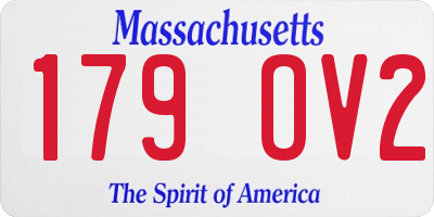 MA license plate 179OV2