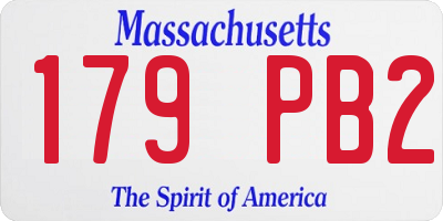 MA license plate 179PB2
