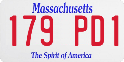 MA license plate 179PD1