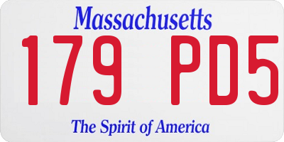 MA license plate 179PD5