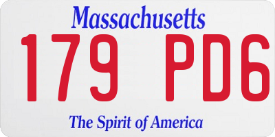 MA license plate 179PD6