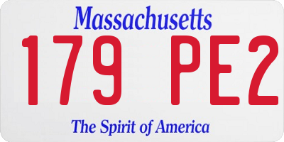 MA license plate 179PE2