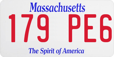 MA license plate 179PE6