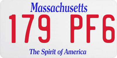 MA license plate 179PF6