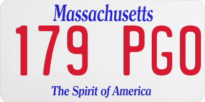 MA license plate 179PG0