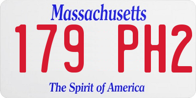 MA license plate 179PH2