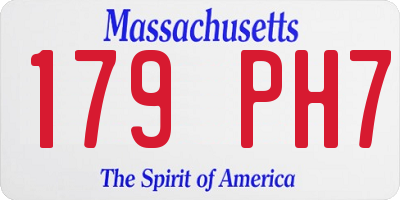 MA license plate 179PH7