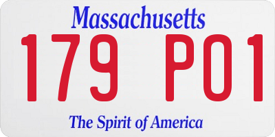 MA license plate 179PO1