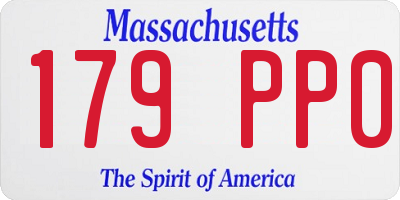 MA license plate 179PP0