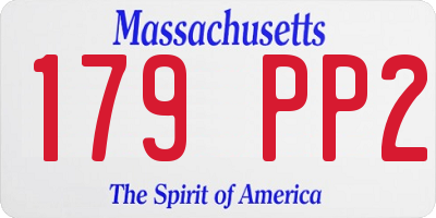 MA license plate 179PP2