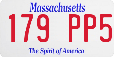 MA license plate 179PP5