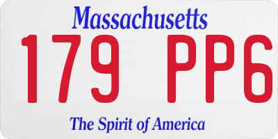 MA license plate 179PP6