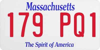 MA license plate 179PQ1