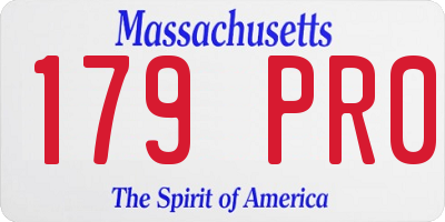 MA license plate 179PR0