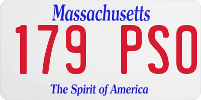 MA license plate 179PS0