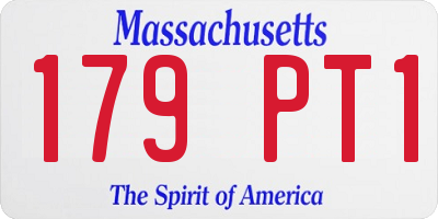 MA license plate 179PT1