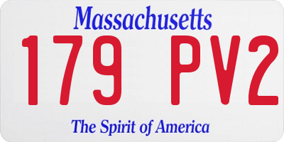 MA license plate 179PV2