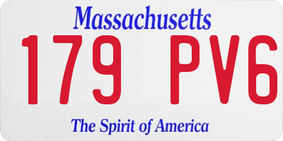 MA license plate 179PV6