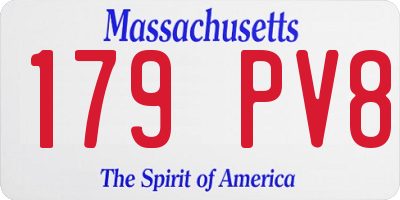 MA license plate 179PV8