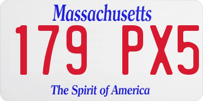 MA license plate 179PX5